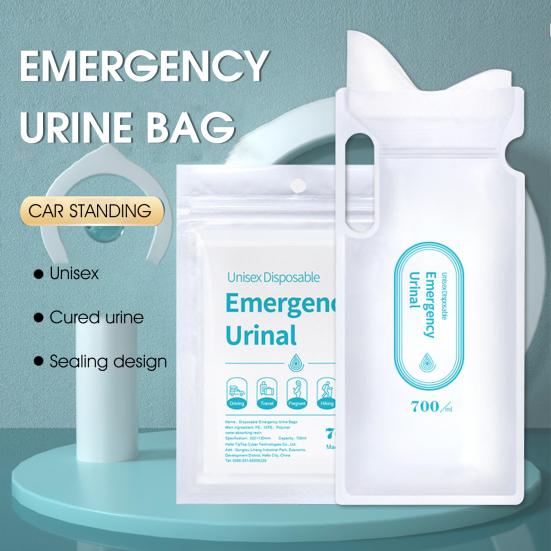 Piaokangguan 700ml Urinoirzak Goed afsluitend Geen geur PE Superabsorberende plaszak voor kamperen 4pcs