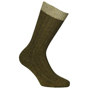 Alpacasocks&Co  Merino Silk Rib Crew - Multifunctionele sokken, olijfgroen