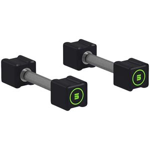 SPORTNOW halterset, 2x5 kg, duurzaam en antislip, ideaal voor thuisworkouts, vierkant ontwerp, geurvrij, zwart | Aosom.nl