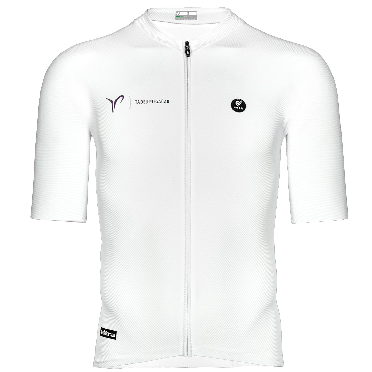 Pissei Tadej Pogačar Primapelle Ultra fietsshirt met korte mouwen, voor heren,