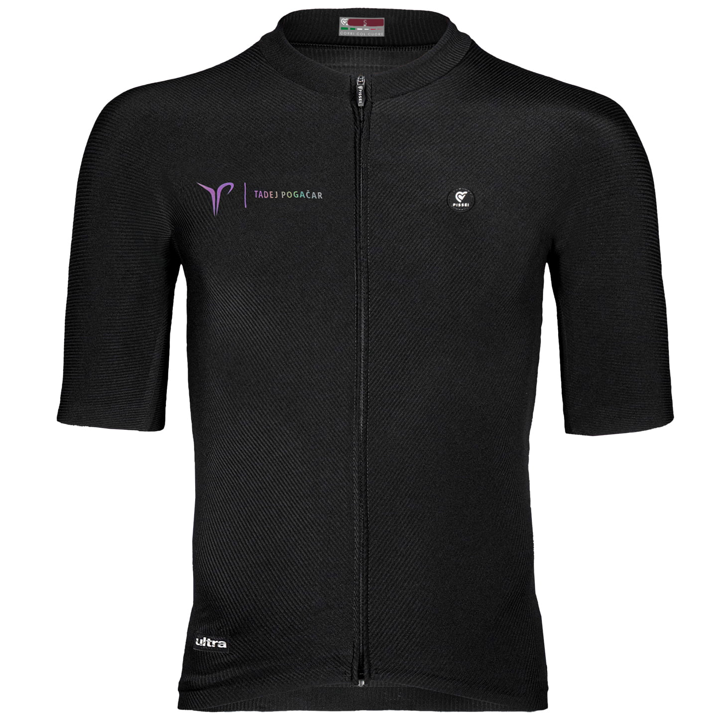 Pissei Tadej Pogačar Primapelle Ultra fietsshirt met korte mouwen, voor heren,