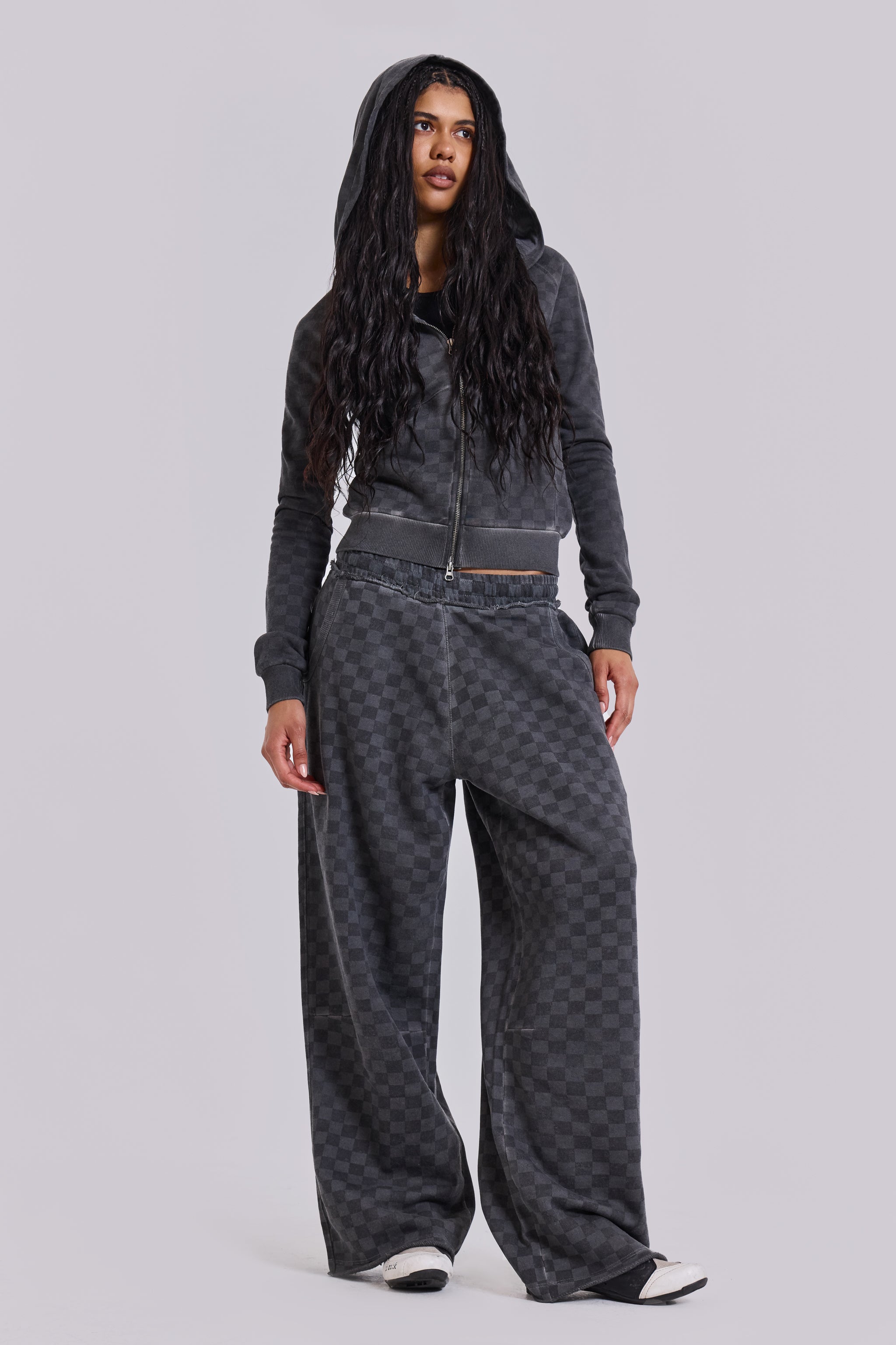 Jaded London Checkerboard Baggy Monster Joggers