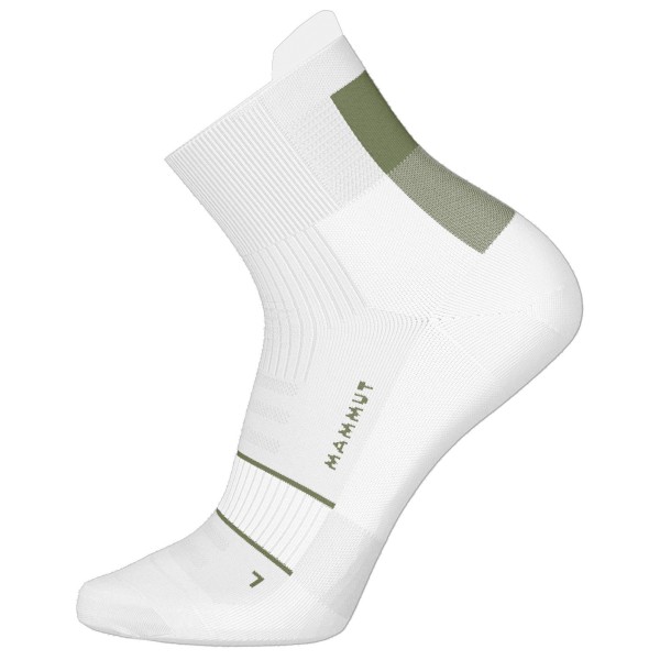 Mammut  Mountain Running Lightweight Merino Quarter - Hardloopsokken, wit
