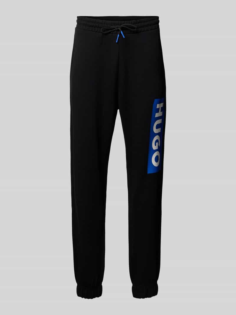 OTTO HUGO Blue Joggingbroek Nuram met grote logoprint