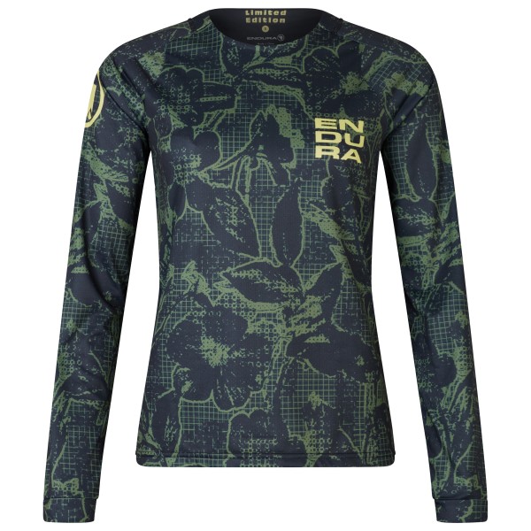 Endura  Women's Floral LTD Printed L/S Tee - Fietsshirt, blauw