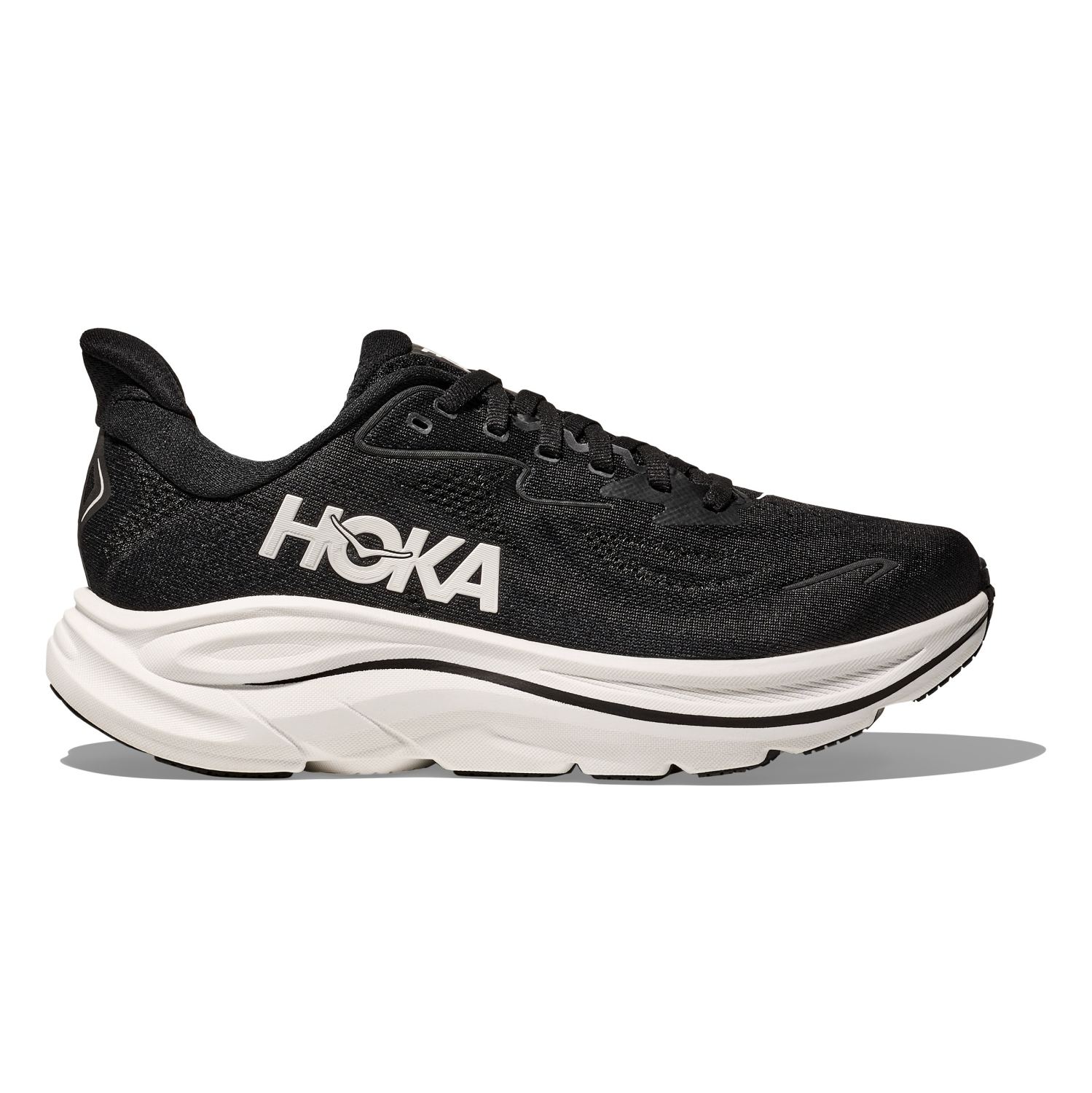 Hoka One One Hoka Clifton 10 hardloopschoenen Black/White WIDE Heren