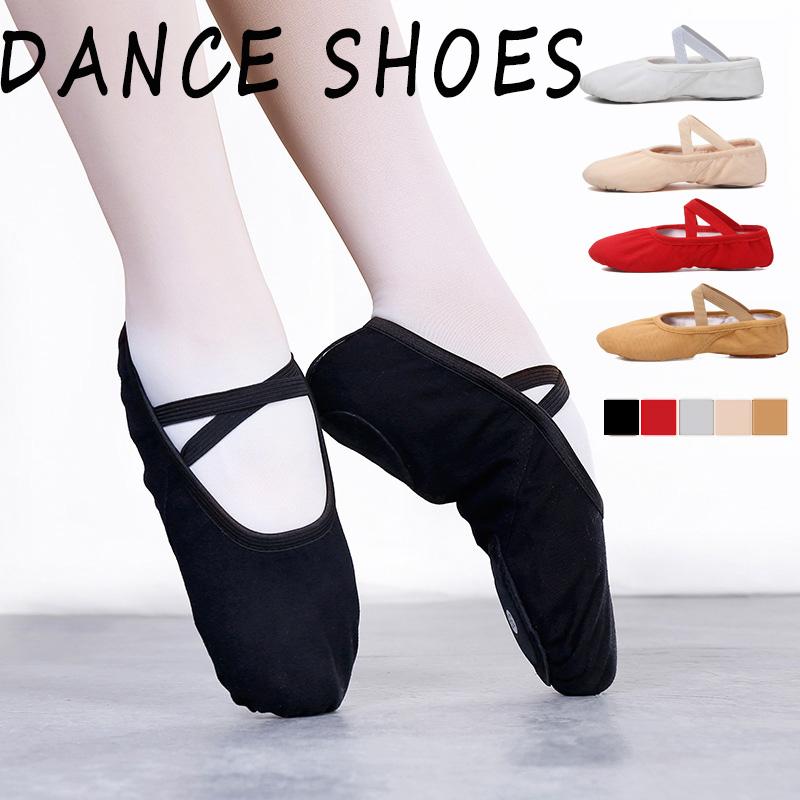 Yashion Dance Shoes Meisjes Ballet Schoenen Canvas Zachte Zool Ballet Dans Slippers Kinderen Praktijk Ballerina Schoenen Vrouw Dansschoenen 30 zwart