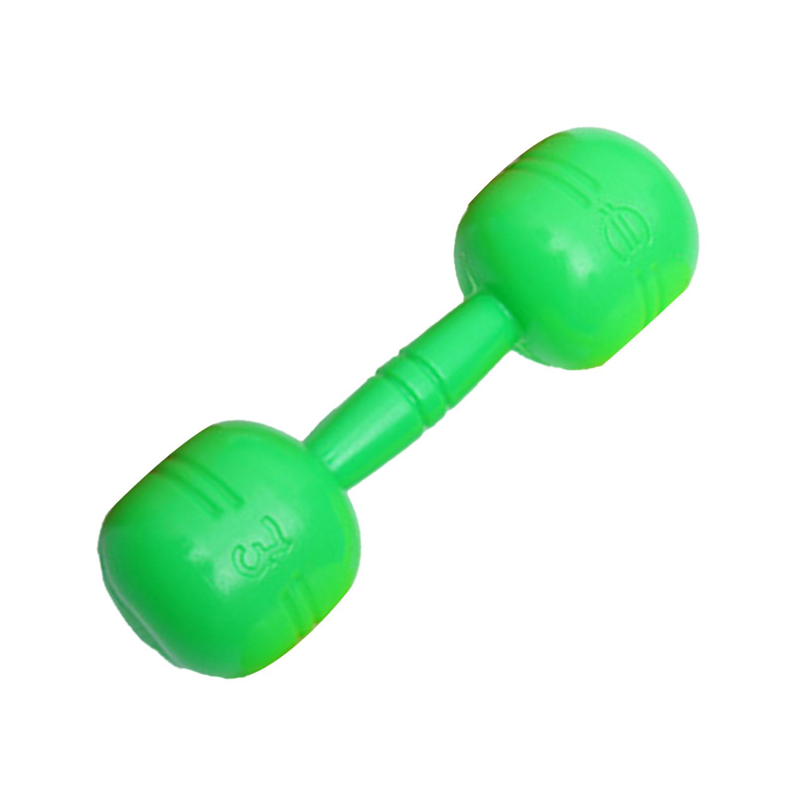 TOMTOP JMS Kinderen Plastic Hand Halters Veilige Interessante Oefening Halterstang Kinderen Oefening Fitness Sport Speelgoed groen