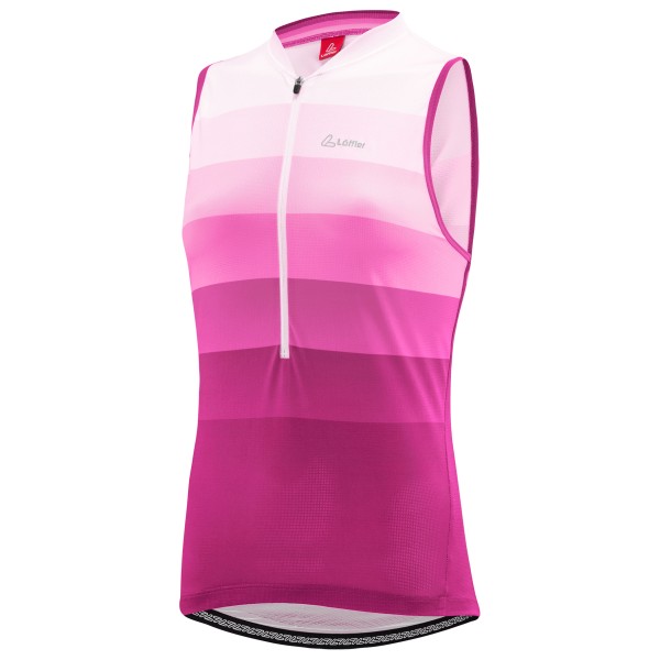 Löffler  Women's Bike Sleevless Jersey Halfzip Rainbow - Fietshemd, roze