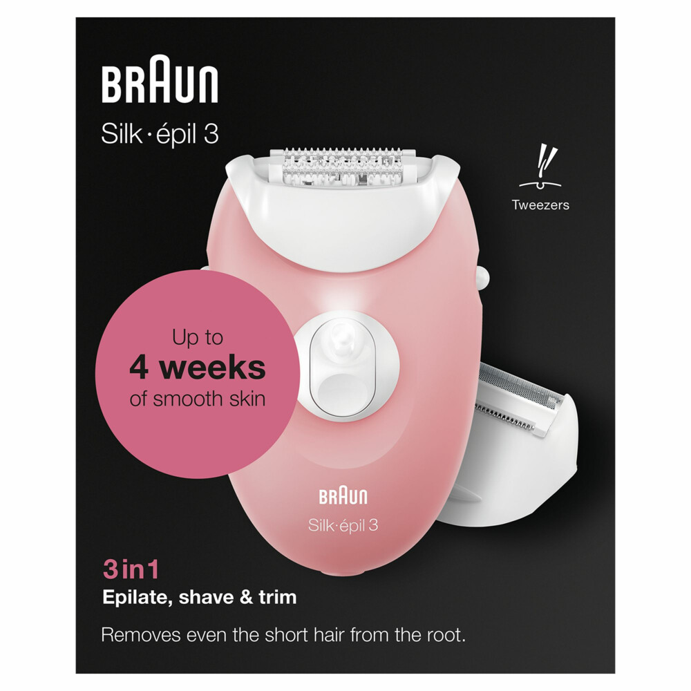 Braun Epilator Silk·épil 3 277 Wit/Rose