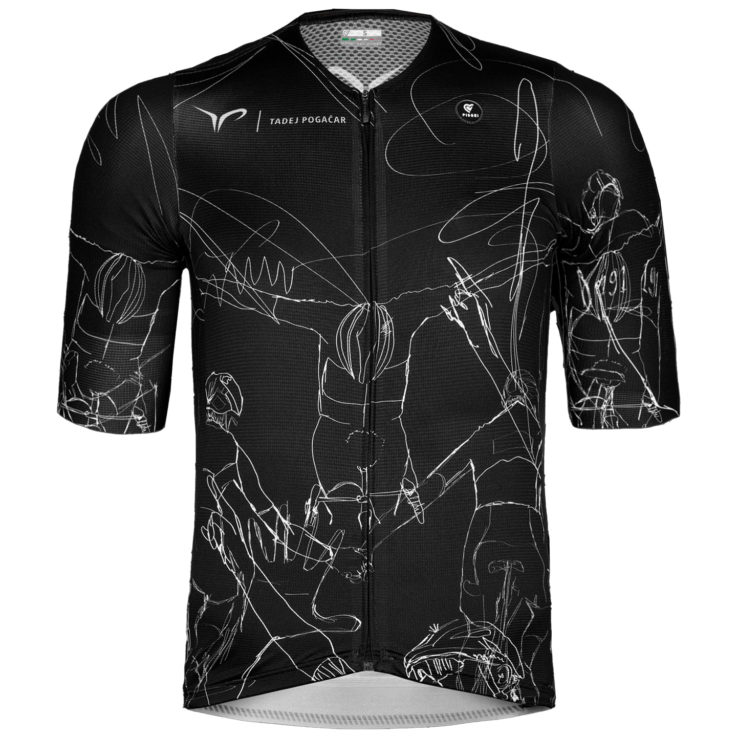 Pissei Tadej Pogačar Prime fietsshirt met korte mouwen, voor heren