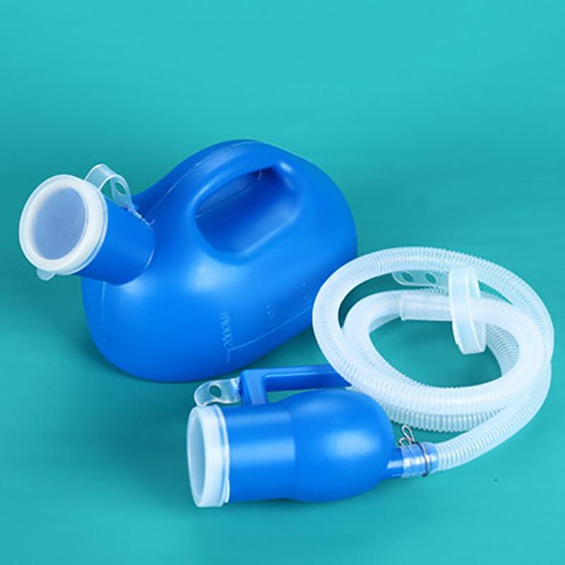 Sugarr Toiletvoorziening voor buiten 2000 ml plastic mannelijke bedpot urineflesverzamelaar met 160 cm buis draagbare urinefles onesize