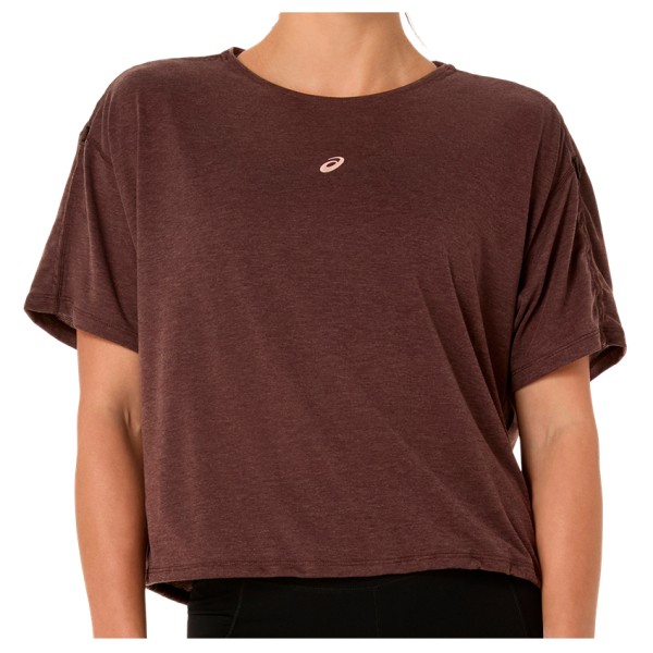 ASICS  Women's Nagino Run Adjustable S/S Top - Hardloopshirt, bruin