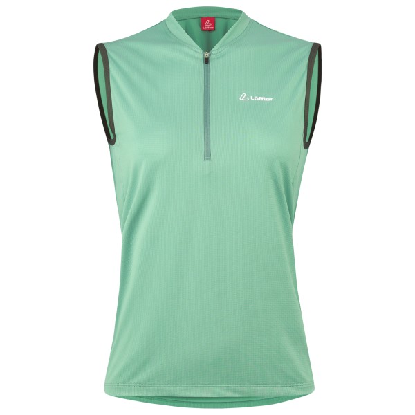 Löffler  Women's Bike Sleeveless Shirt Half-Zip Plain - Fietshemd, groen