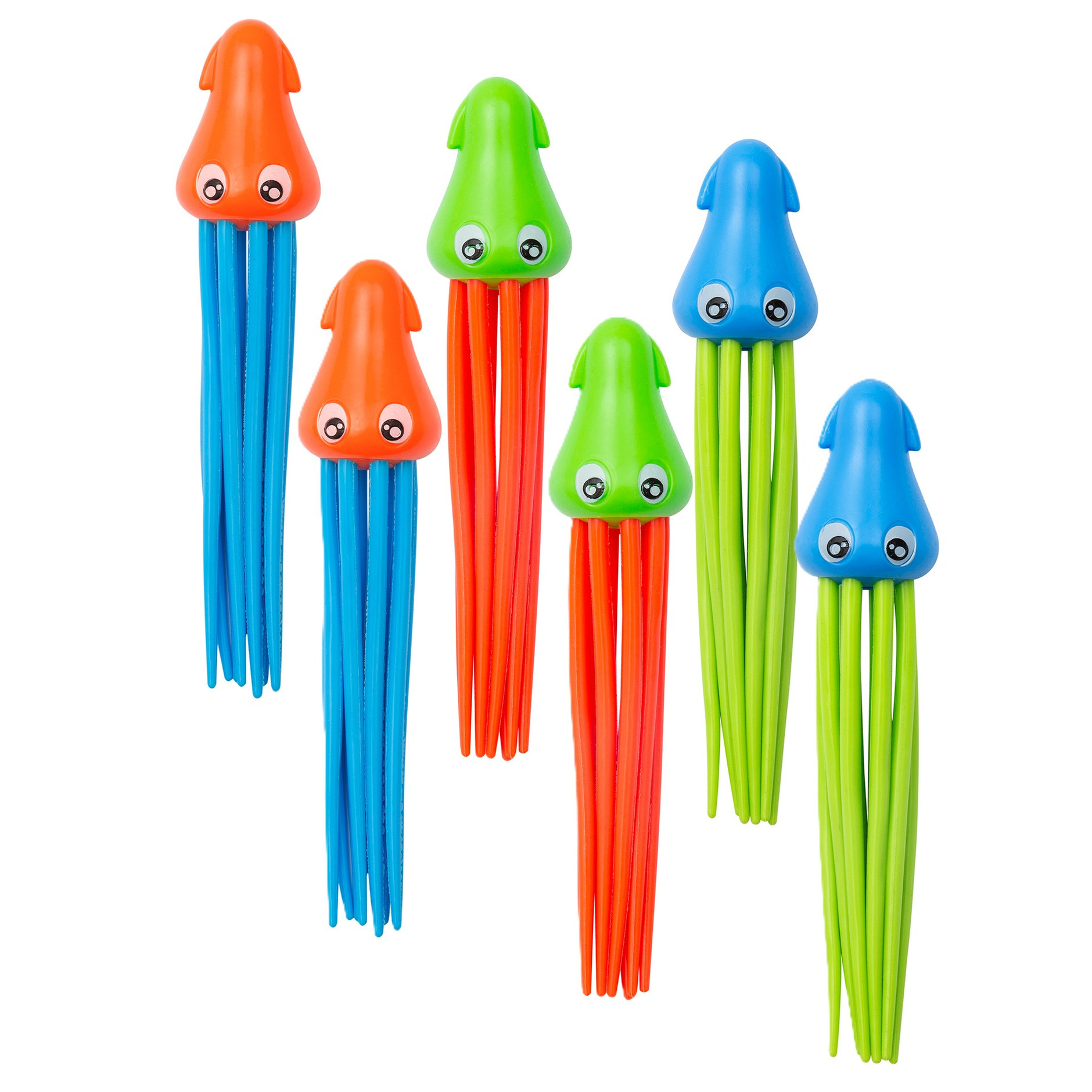 Bestway Duikringen inktvissen - 12x stuks - gekleurd - kunststof - duik spelletjes - zwembad speelgoed -