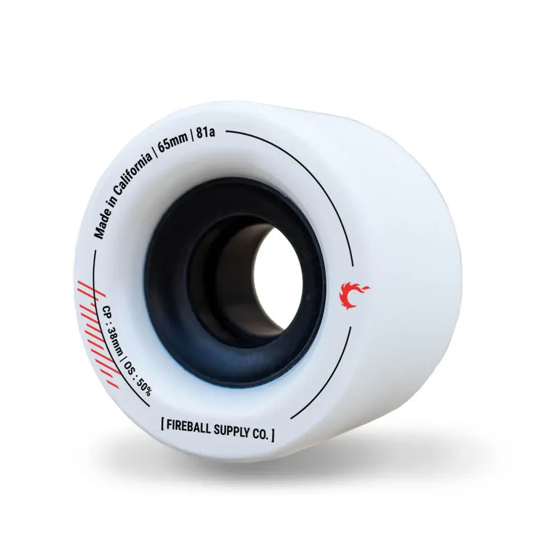 Fireball Tinder Wit 65mm 81A - Longboard Wielen