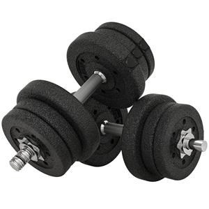 HOMCOM Kurzhantel Set 25KG Hantelset mit Hantelscheiben f&uuml;r Zuhause B&uuml;ro Fitnessstudio Stahl Kunstleder Schwarz Krafttraining   Aosom
