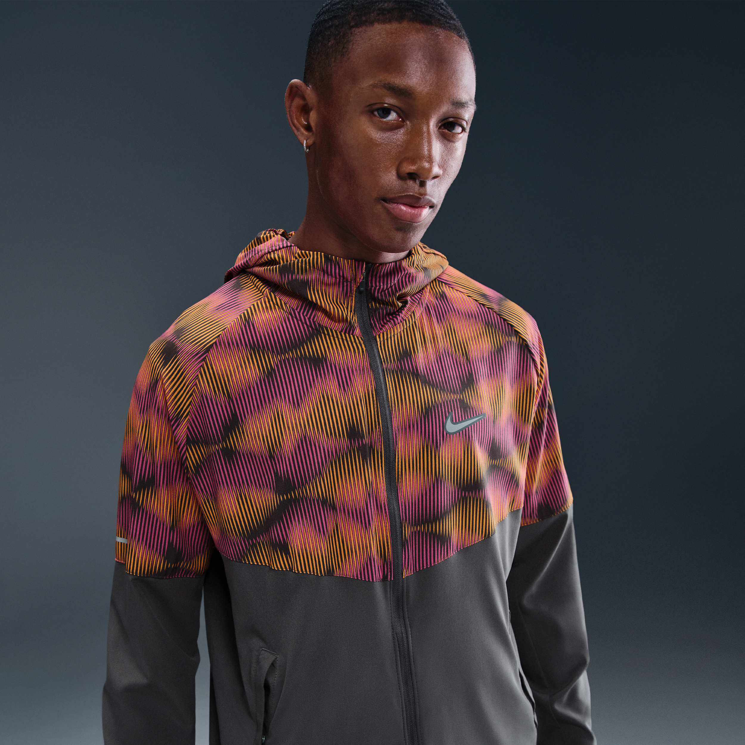 Nike Miler hardloopjack voor heren - Grijs