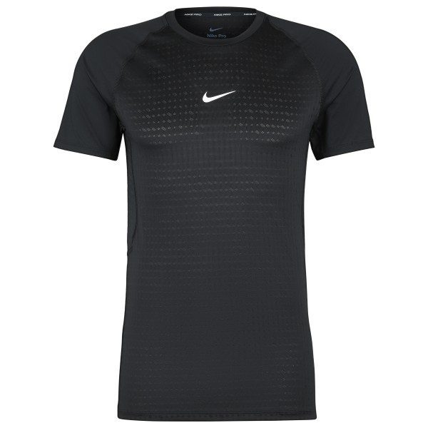 Nike  Pro Breathe Slim-Fit S/S Top - Hardloopshirt, zwart/wit