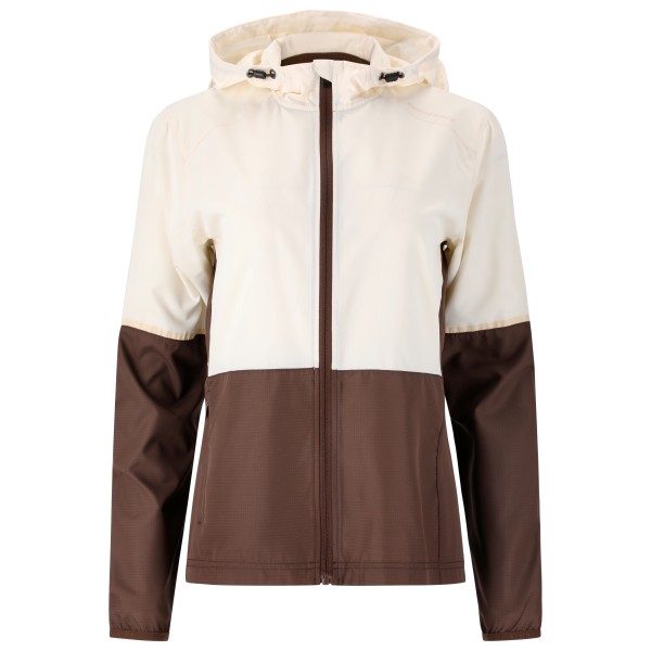 ENDURANCE  Women's Kinthar Jacket with Hood - Hardloopjack, bruin/wit