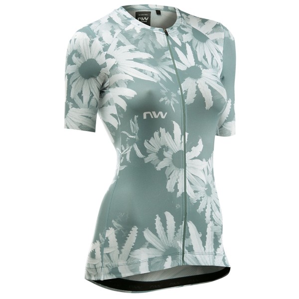 Northwave  Women's Blade Jersey Short Sleeve - Fietsshirt, grijs/turkoois