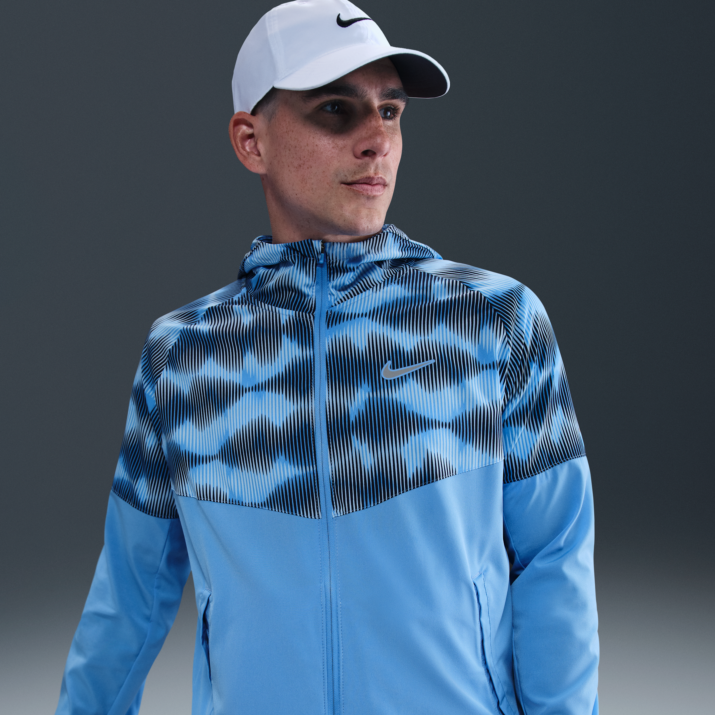Nike Miler hardloopjack voor heren - Blauw