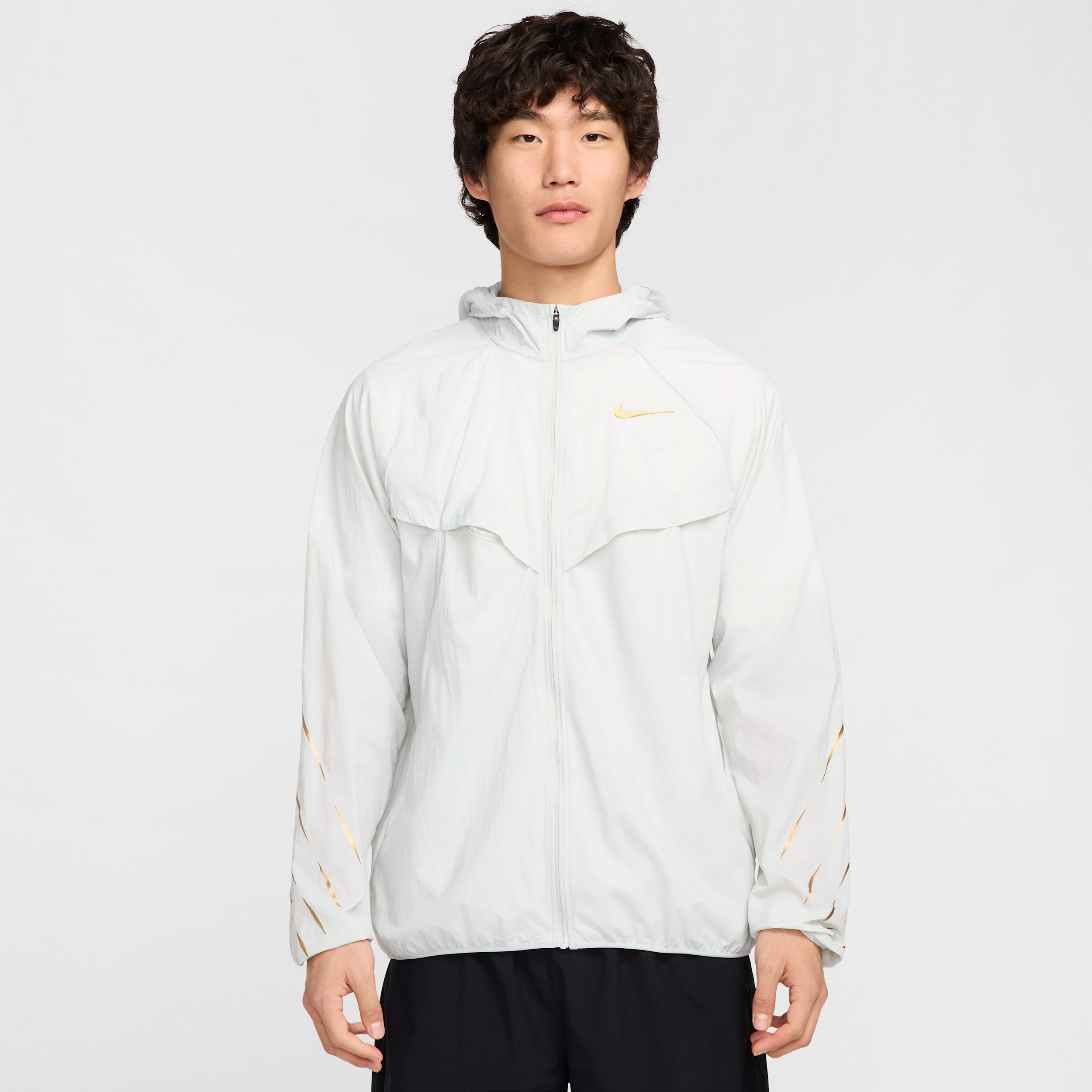 Nike x Jakob waterafstotend hardloopjack voor heren - Grijs