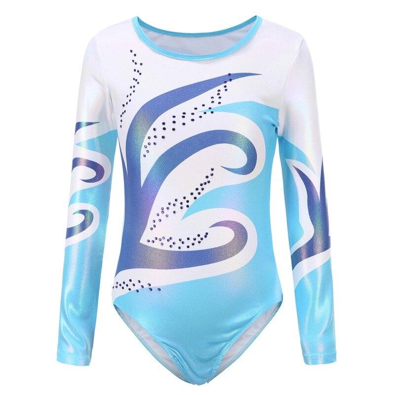 Sunnyway Kinderen Meisjes Diamante Lange Mouw Ballet Praktijk Danskleding Gymnastiek Felle Kleur Body Suits 10