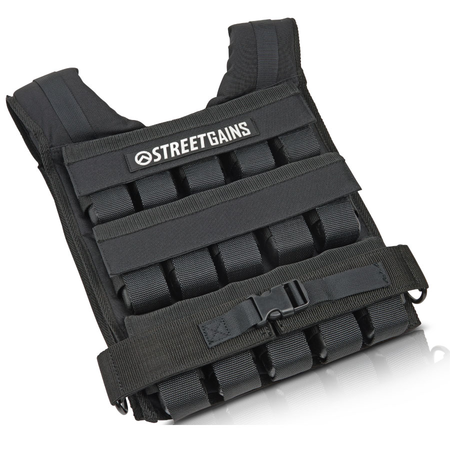 StreetGains Gewichtsvest 30KG Zwart - Inclusief Gewichten | 