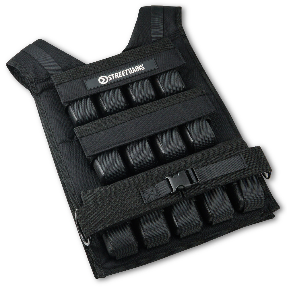 StreetGains Gewichtsvest 40KG Zwart - Inclusief Gewichten | 