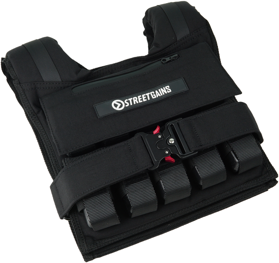 StreetGains Gewichtsvest 20KG Zwart PRO | 