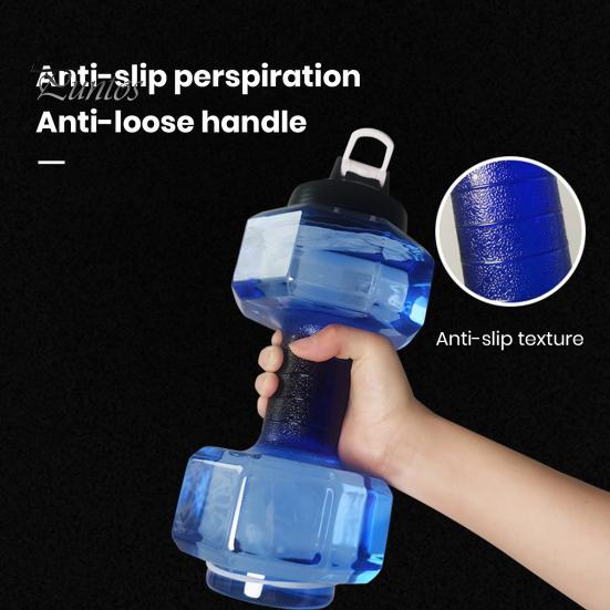 Sports Accessory 500/1500/2200/2600ML Halter Sport Waterfles Helder Draagbare Arm Kracht Training Training Water Drinkbeker Thuis Gym Fitnessapparatuur S zwart