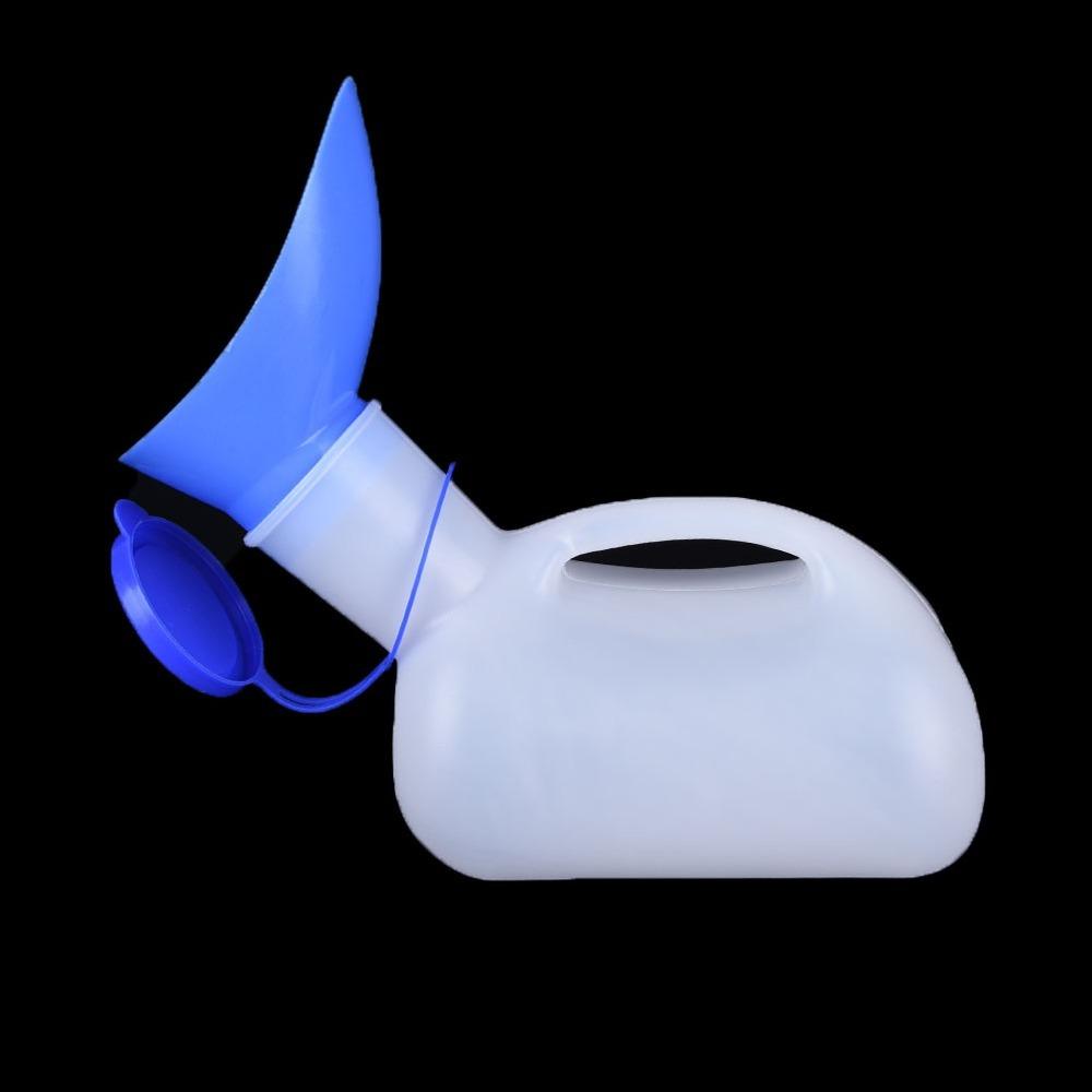Febell Draagbare Plastic Mobiele Urinoir Toilet Hulp Fles Outdoor Camping Auto Urine Fles Voor Vrouwen Mannen Reis Reisset wit