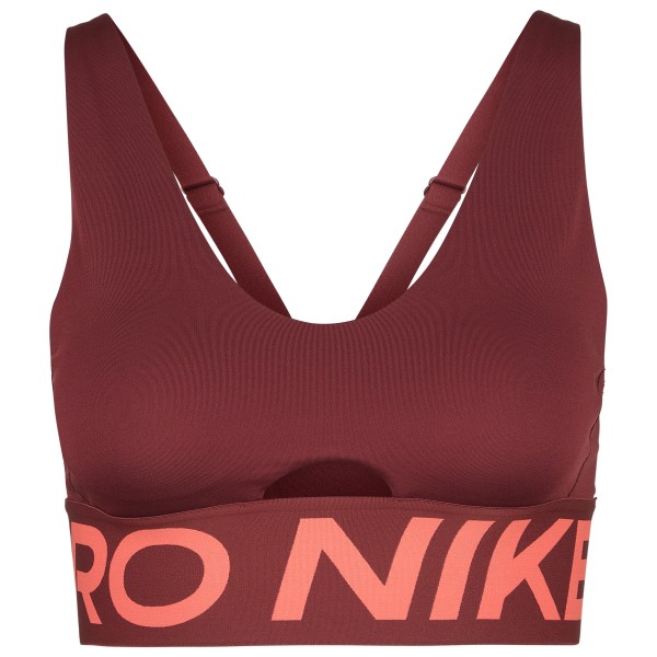 Nike  Women's Pro Indy Plunge Padded Sports Bra - Sportbeha, rood
