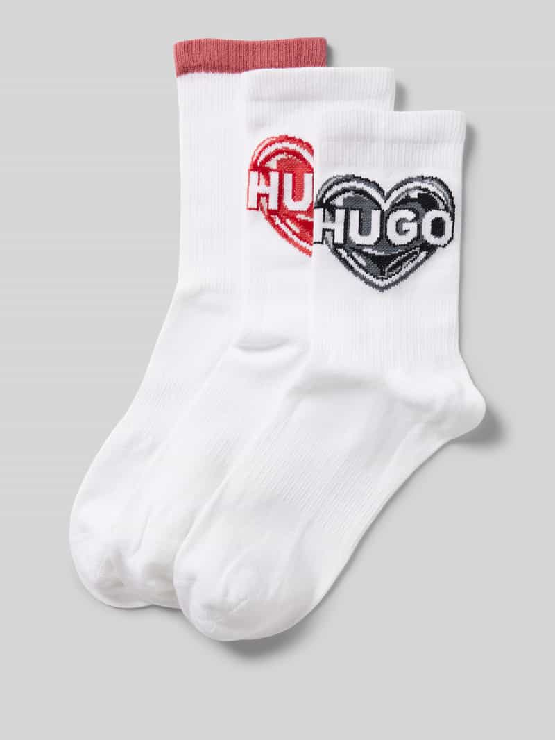 HUGO underwear Sportsokken 3P QS VALENTINE CC W zijn voorzien van logo's in valentijnsdag-look (Set van 3)