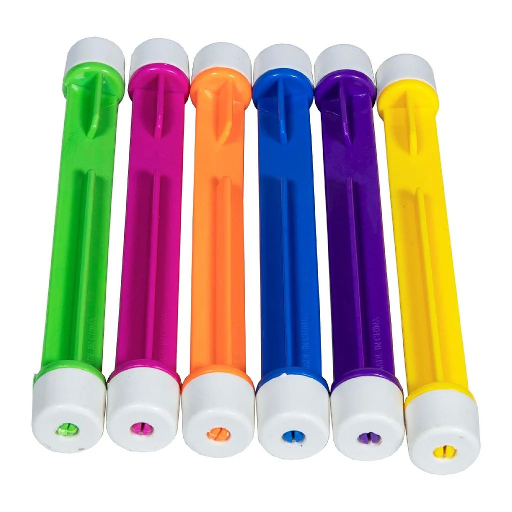 SportX Duikstaafjes - 6x stuks - gekleurd - kunststof - duikspeelgoed sticks -
