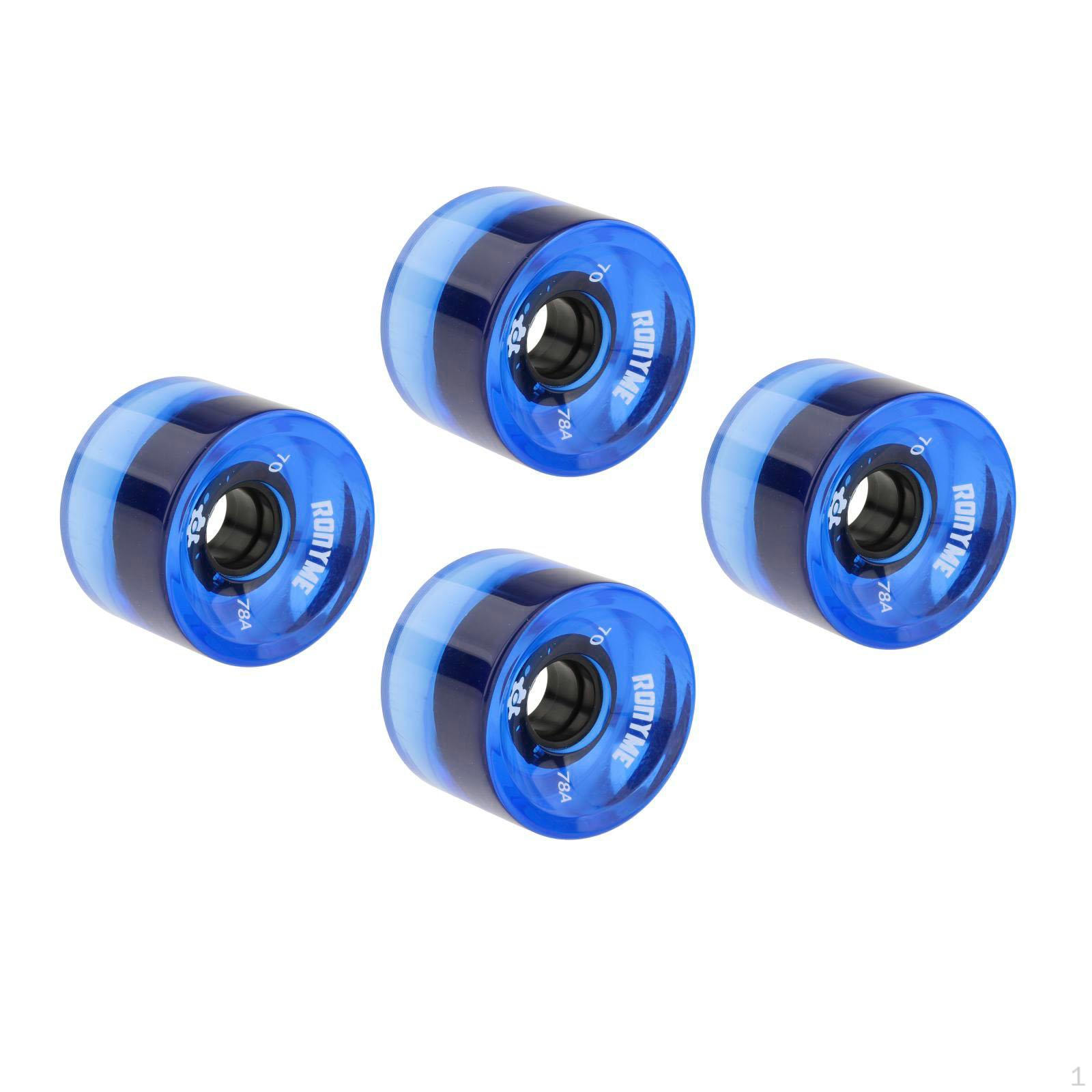 Sports Fun Club 4-pack 70 mm 78A skateboardwielen zonder lagers voor standaard, cruisers en park- en streetskaten Green