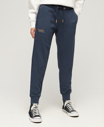 Superdry Vrouwen Essential Joggingbroek met Logo Blauw
