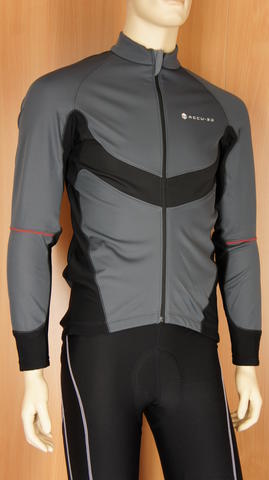 Shimano Accu 3D sub zero winter fietsjack grijs met zwart heren