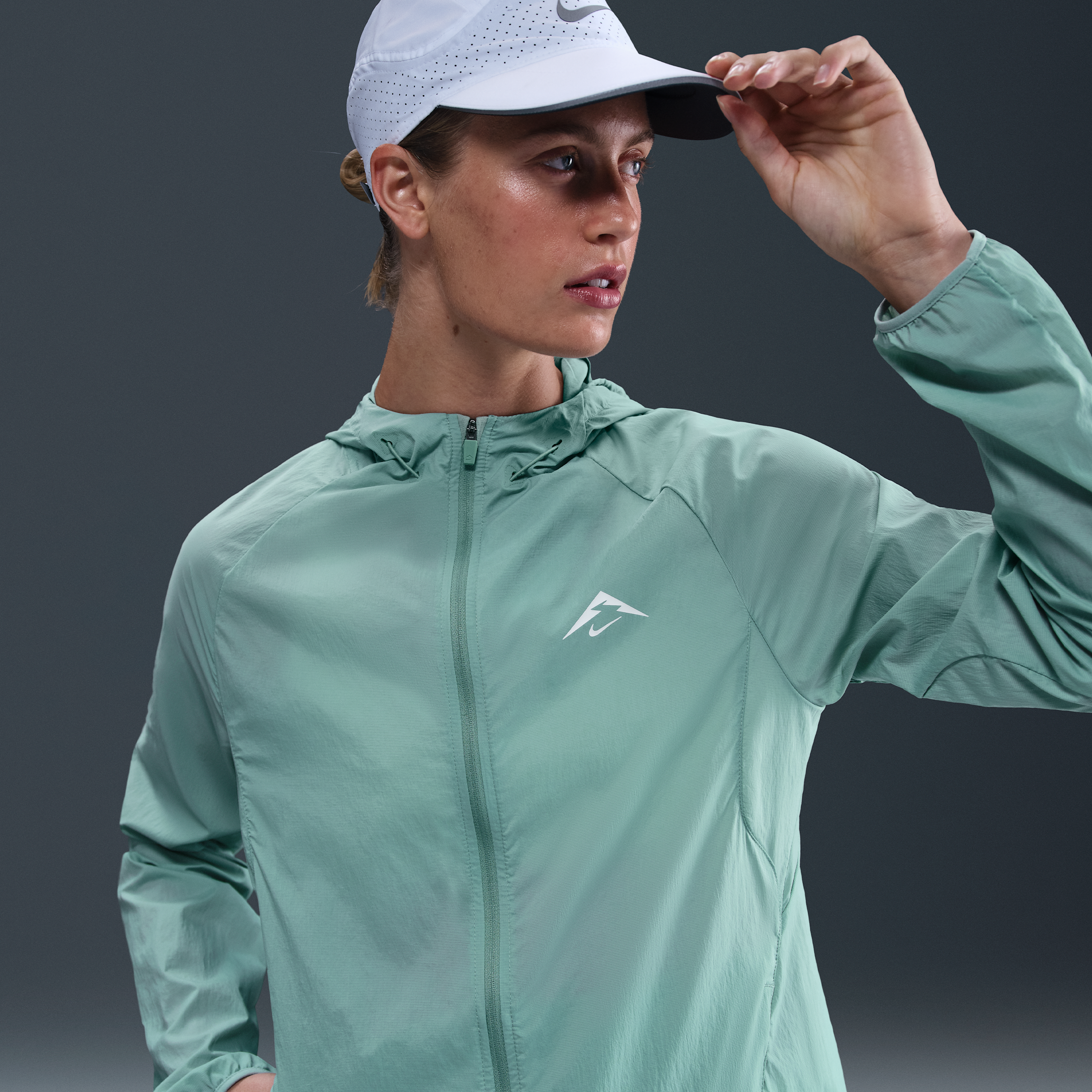 Nike Trail Repel hardloopjack voor dames - Groen