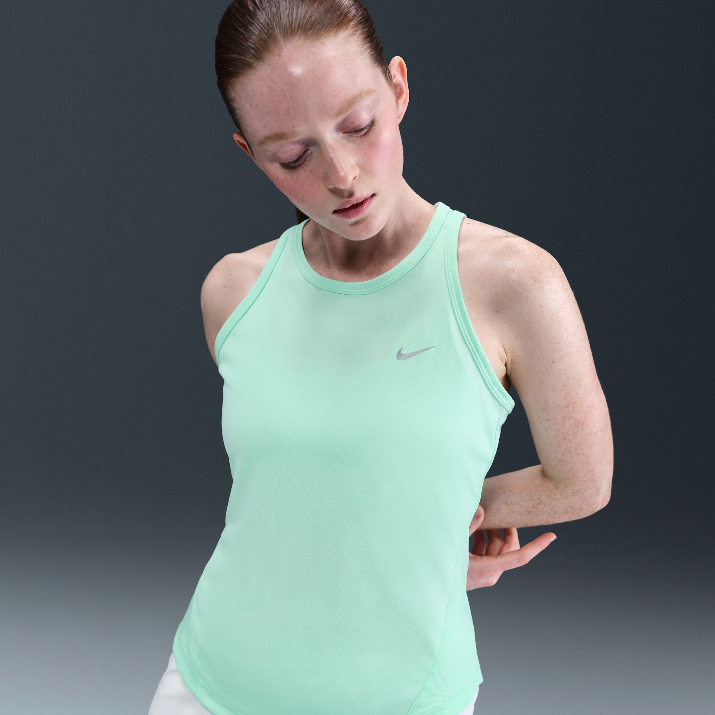Nike Tempo Dri-FIT hardlooptanktop voor dames - Groen