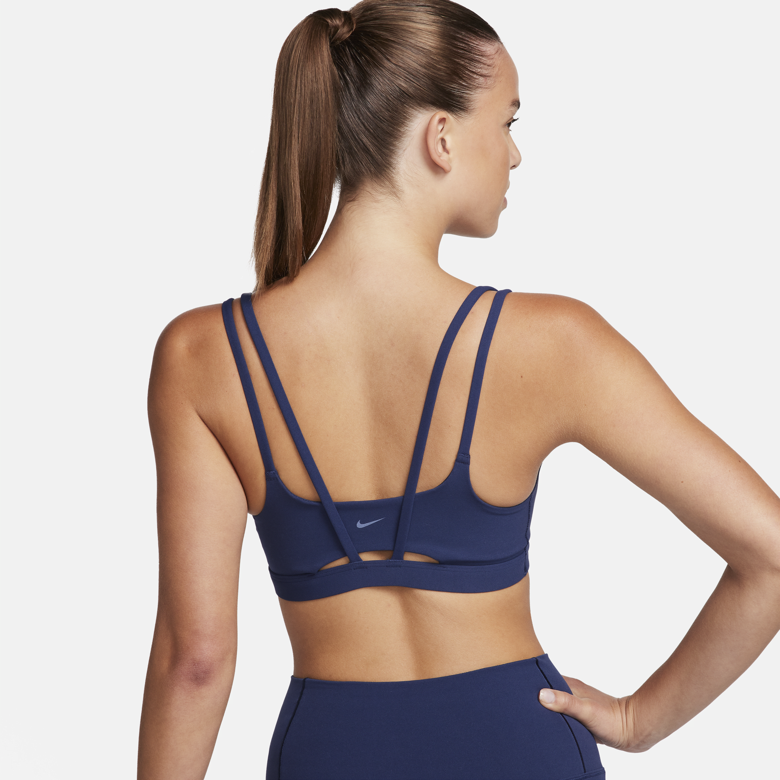 Nike Zenvy Strappy sport-bh met vulling en lichte ondersteuning - Blauw