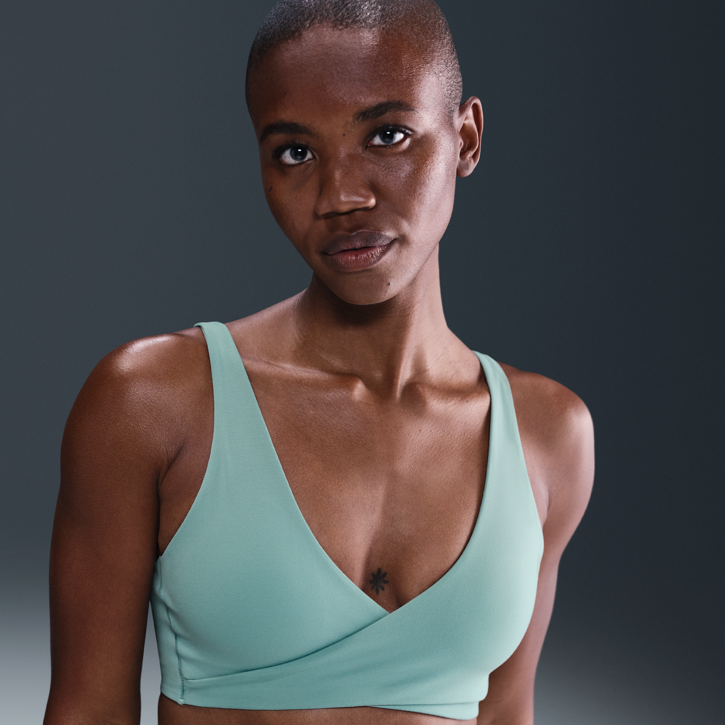 Nike One sport-bh met vulling en lichte ondersteuning - Groen