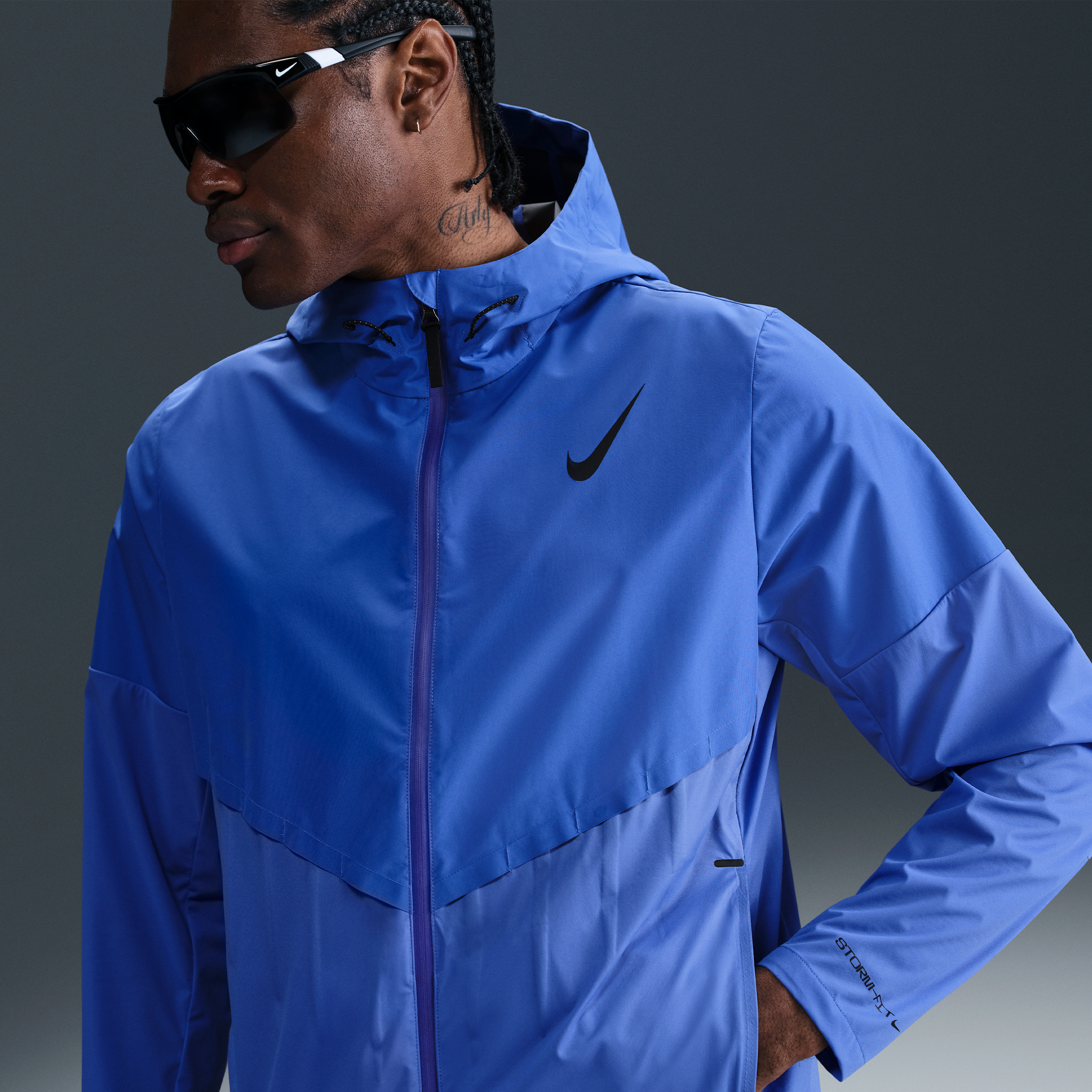 Nike AeroSwift Storm-FIT Aerogami hardloopjack voor heren - Blauw
