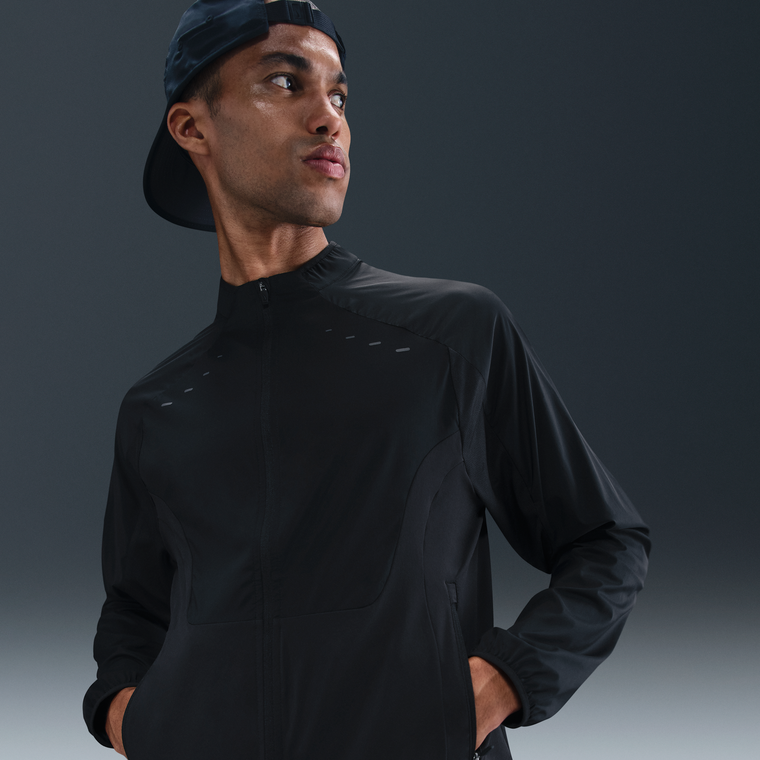 Nike Run licht hardloopjack voor heren - Zwart