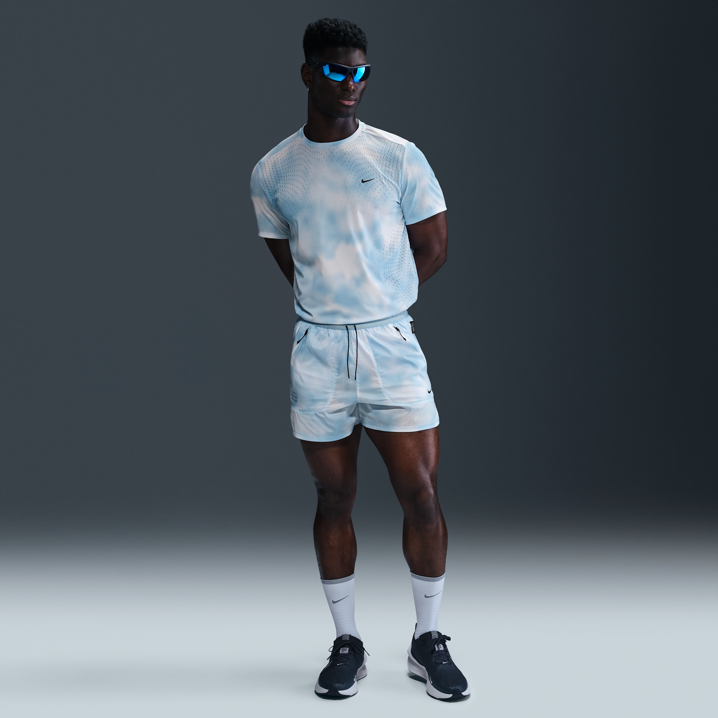 Nike Running Division Breathe Dri-FIT ADV hardloopshorts met binnenbroek voor heren (10 cm) - Blauw