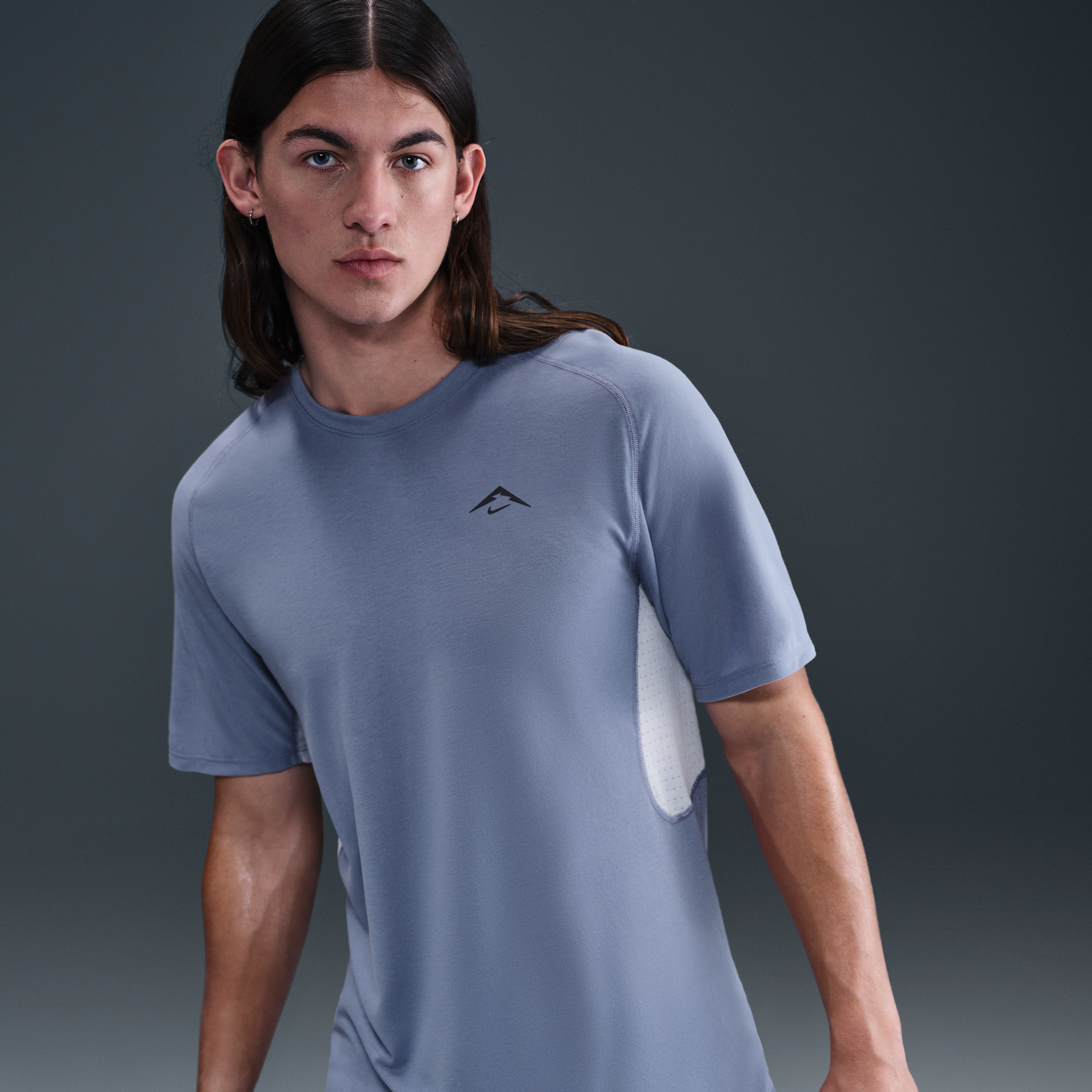 Nike Solar Chase Dri-FIT ADV hardlooptop met korte mouwen voor heren - Blauw