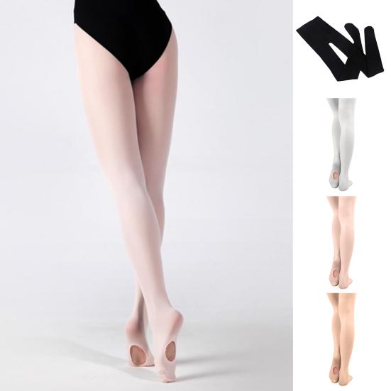 Zoeneed Nylon sokdanspanty met voetenballet voor volwassen kinderen S roze