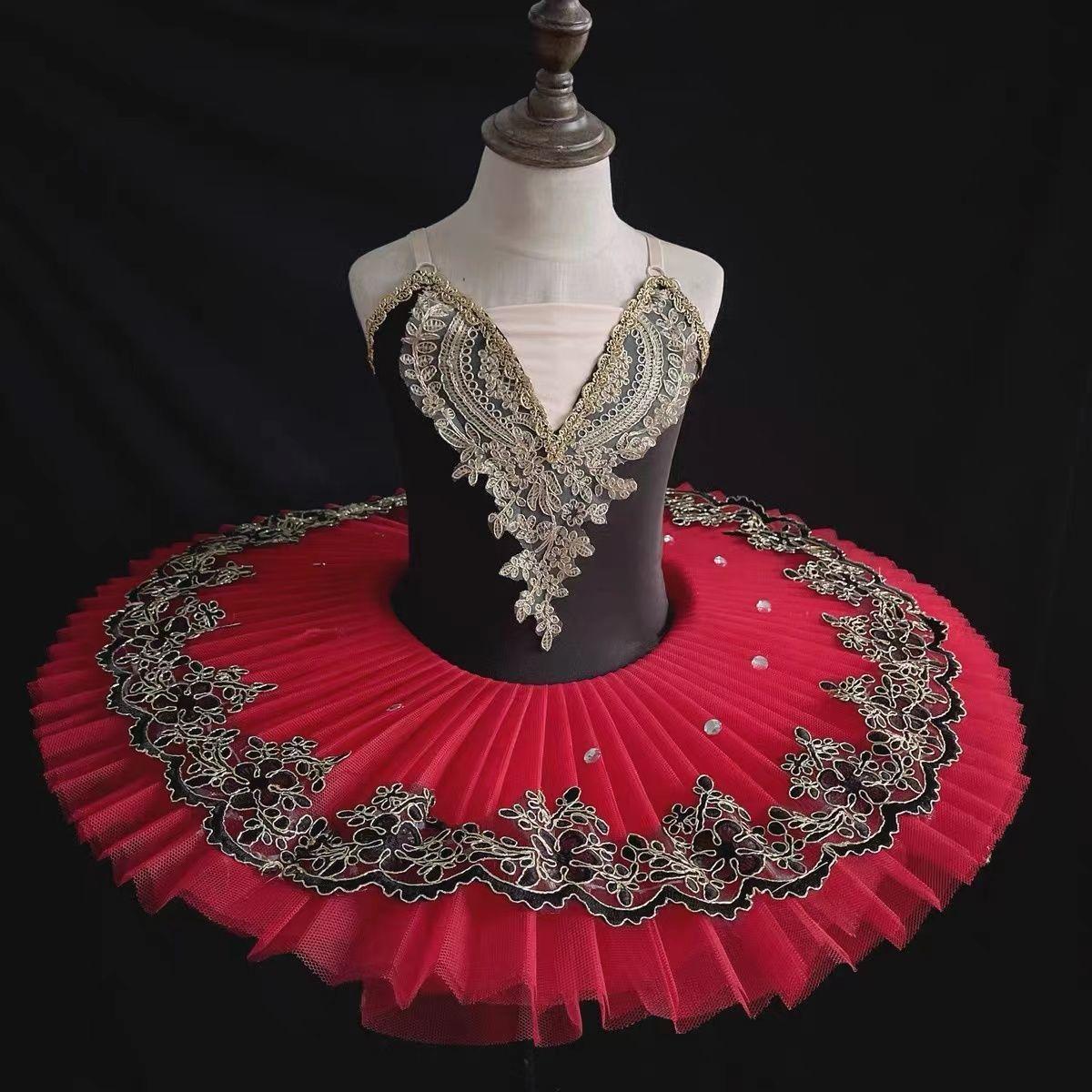RUOK Meisjes Balletjurk Dansvoorstellingskostuum Competitie Gaasjurk 160cm
