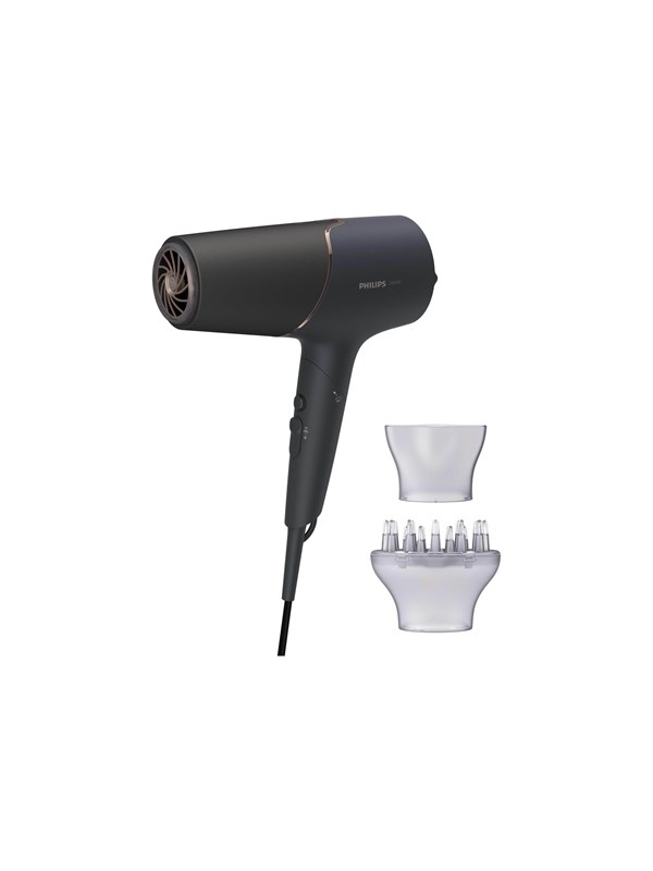 Philips Haardroger 5000 Series BHD538 - hairdryer - charcoal black/champagne pink - 2300 W
